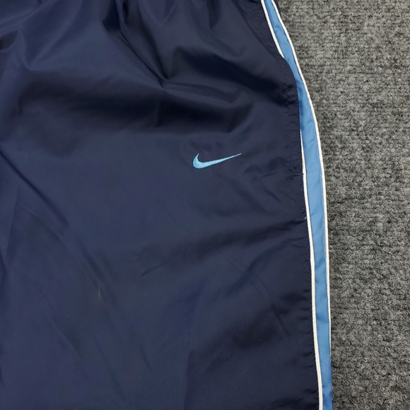 Vintage 90s Y2K Nike Nylon Track Pants Mens Medium Baggy Lined Ankle Zip Warm Up - Picture 8 of 12